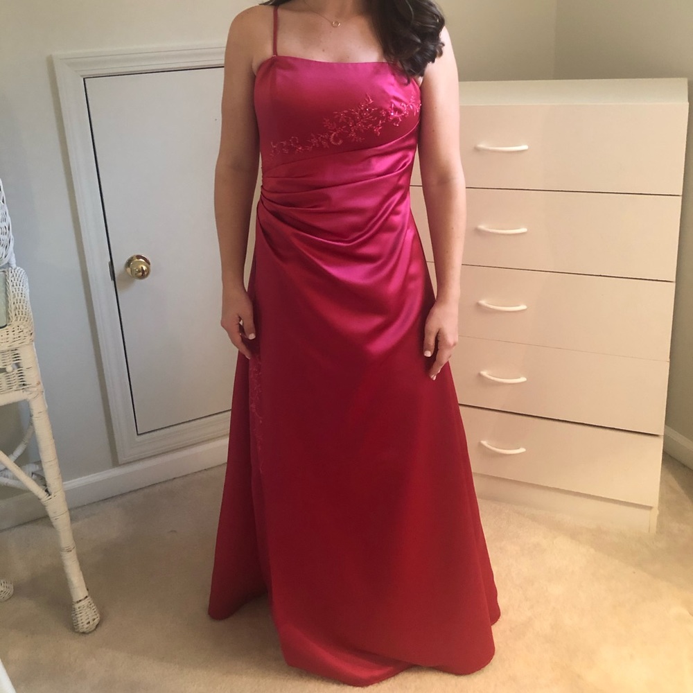 Raspberry formal dress